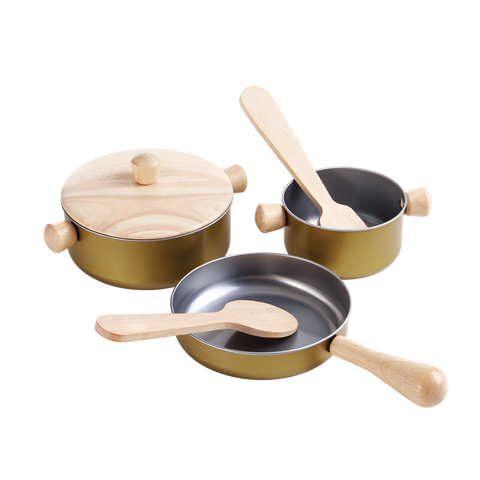 PlanToys Cooking Utensils Set wooden toy