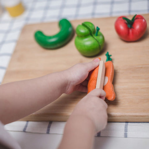 Kromme groente en fruit speelset