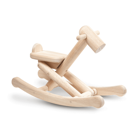 PlanToys natural Foldable Rocking Horse wooden toy