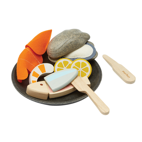 PlanToys Seafood Platter wooden toy