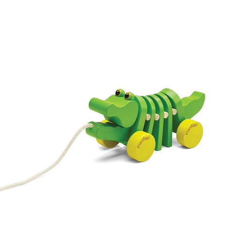 PlanToys green Dancing Alligator wooden toy