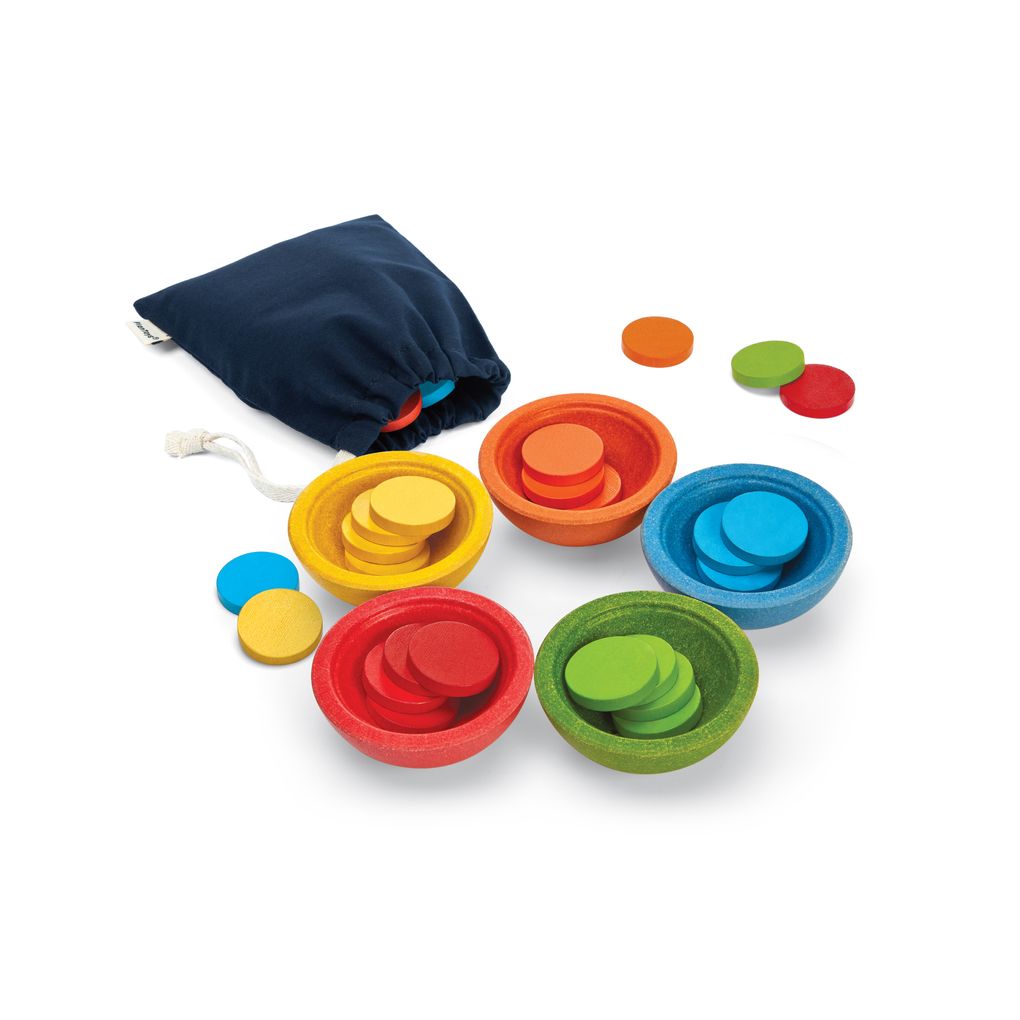 PlanToys Sort & Count Cups wooden toy