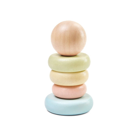 PlanToys pastel First Stacking Ring wooden toy