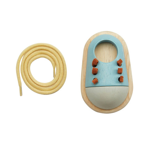 PlanToys orchard Tie Up Shoe wooden toy