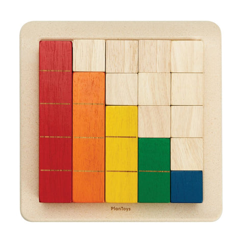 PlanToys Colored Counting Blocks - Unit Plus wooden toy