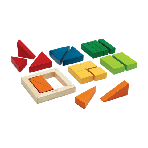 PlanToys Fraction Blocks - Unit Plus wooden toy