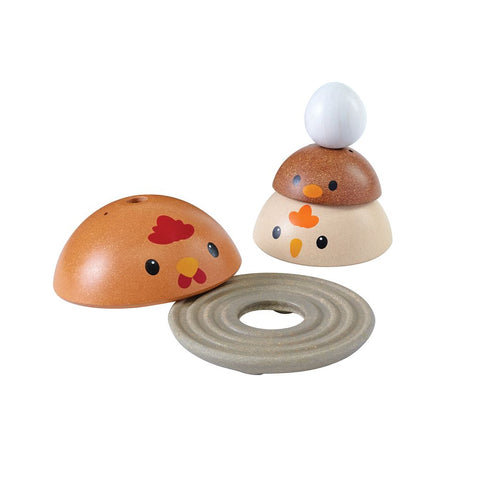 PlanToys Chicken Nesting - Modern Rustic wooden toy