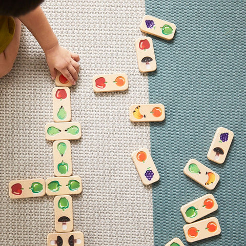 Domino fruits et légumes (dégradé)