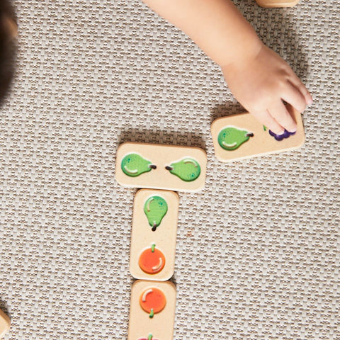 Domino fruits et légumes (dégradé)