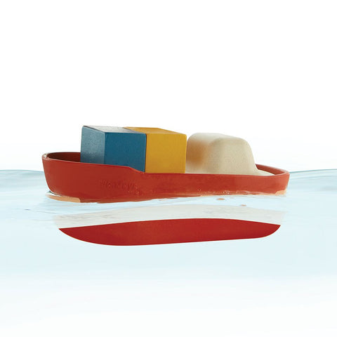 PlanToys red Cargo Ship wooden toy