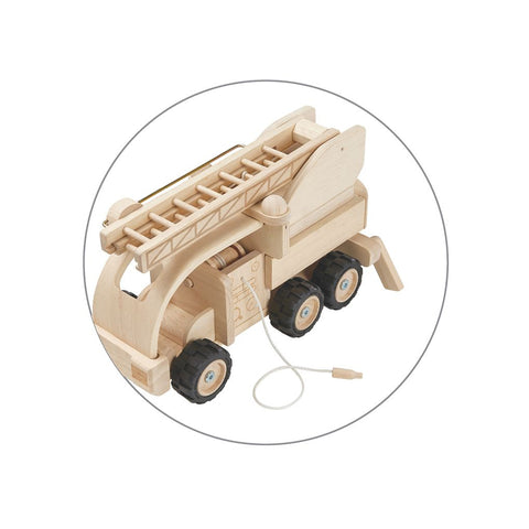 PlanToys natural Fire Truck wooden toy