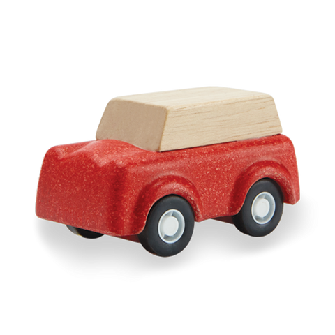 PlanToys red SUV wooden toy