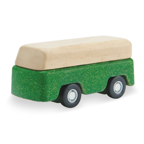 PlanToys green Bus wooden toy