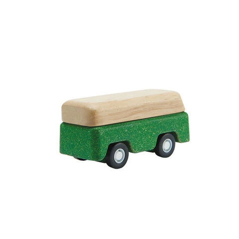 PlanToys green Bus wooden toy