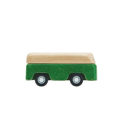 PlanToys green Bus wooden toy