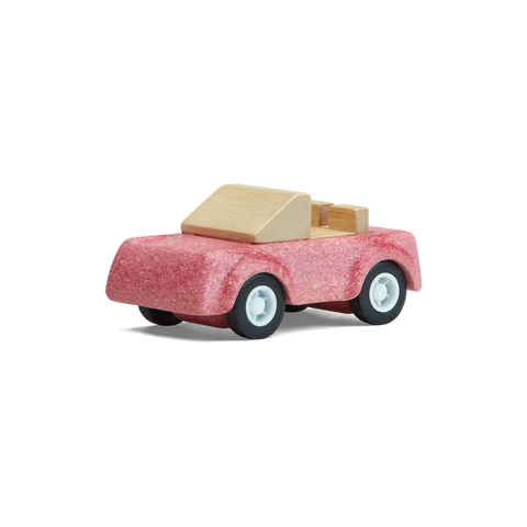 PlanToys Pink Sports Car wooden toy