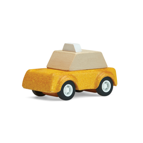 PlanToys Yellow Taxicab wooden toy