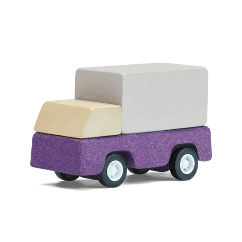 PlanToys Purple Delivery Truck wooden toy