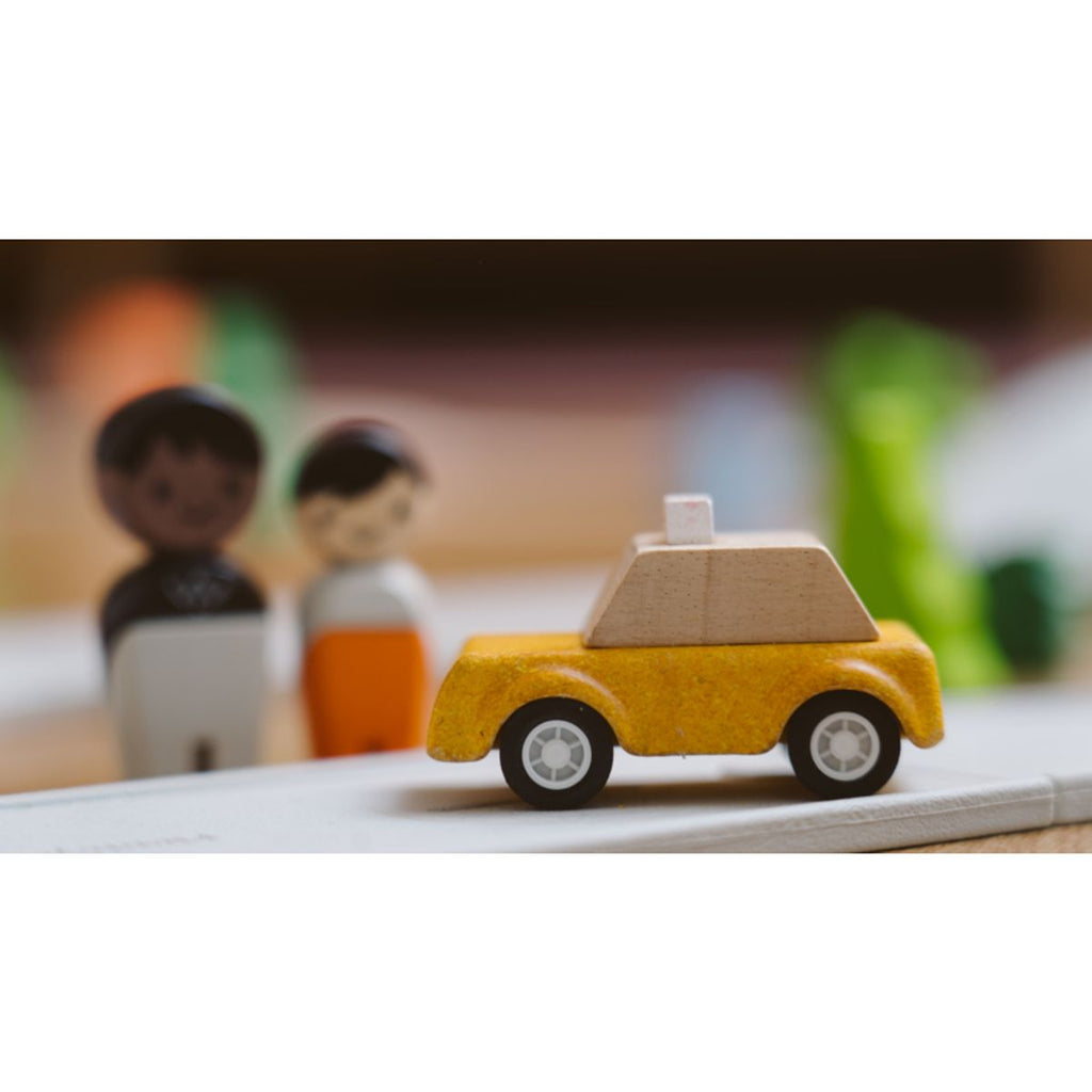 PlanToys Yellow Taxicab wooden toy