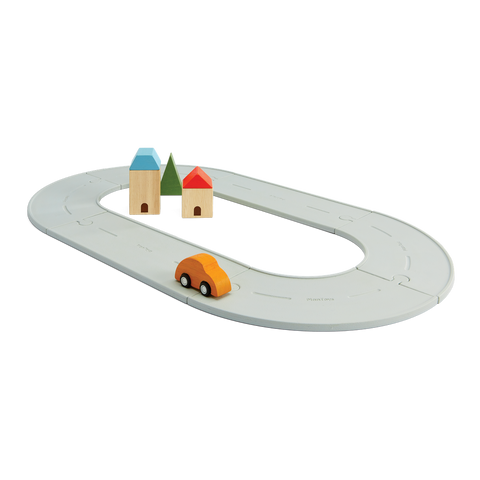 PlanToys Rubber Road & Rail Set - Small wooden toy