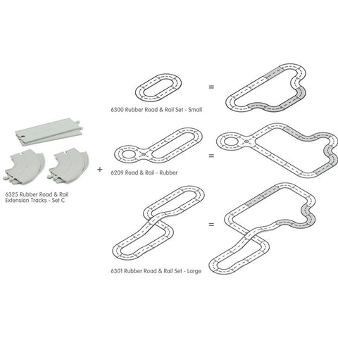 Rubber Road & Rail Expansion Tracks - Set C