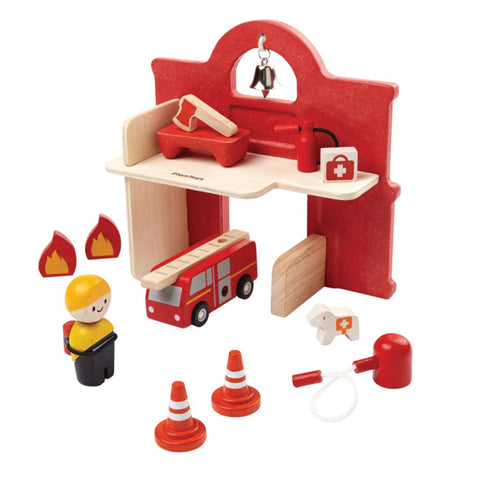 PlanToys Fire Station wooden toy