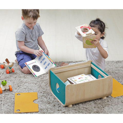 Kid using PlanToys Toy Chest