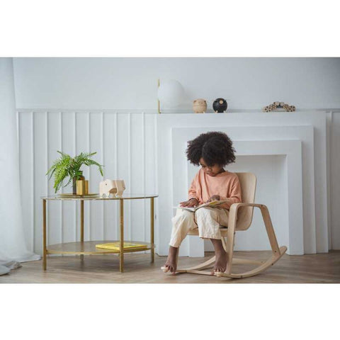 Kid using PlanToys Rocking Chair