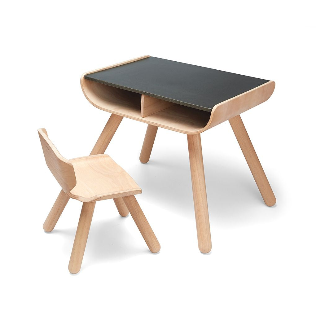 PlanToys black Table & Chair wooden material