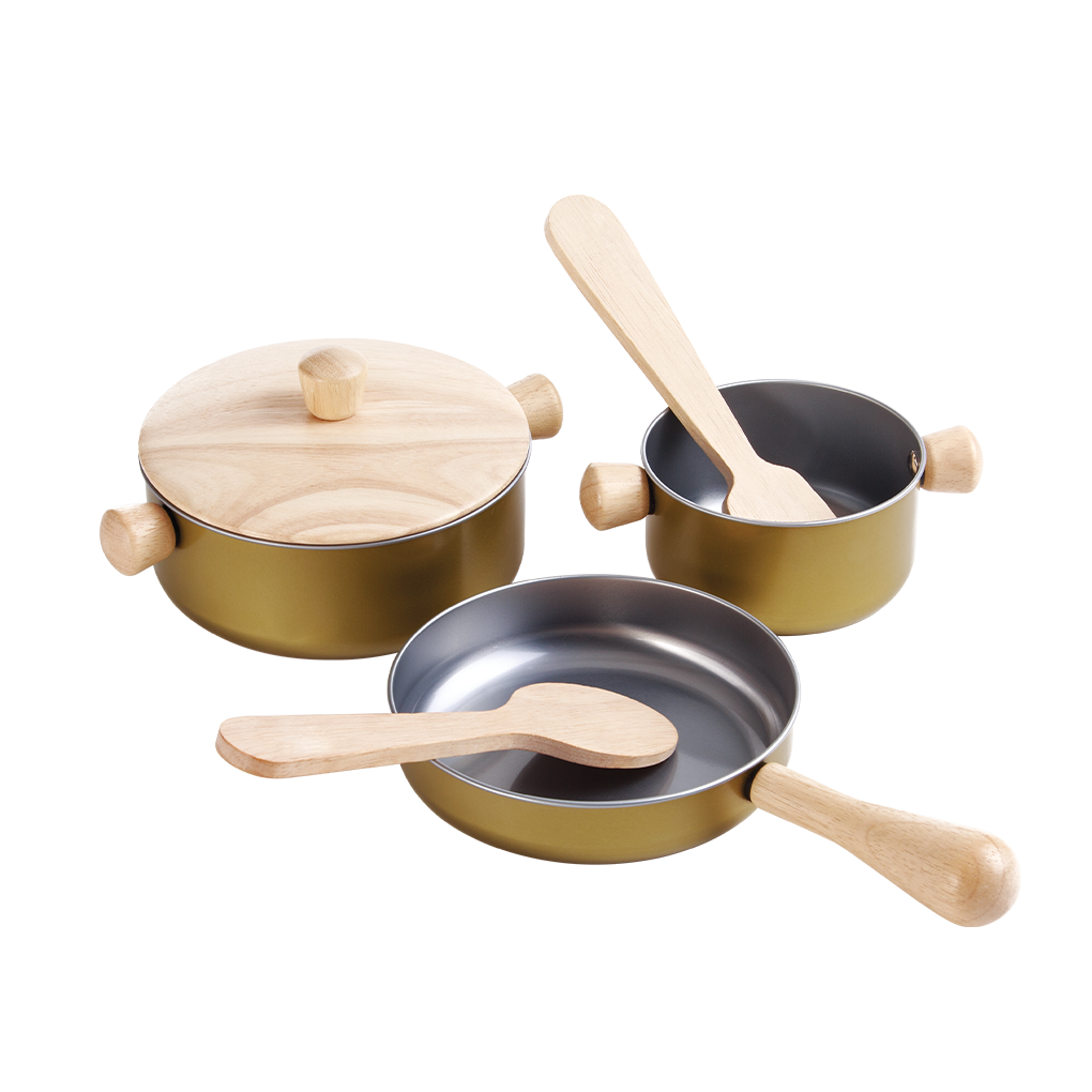 PlanToys Cooking Utensils Set wooden toy
