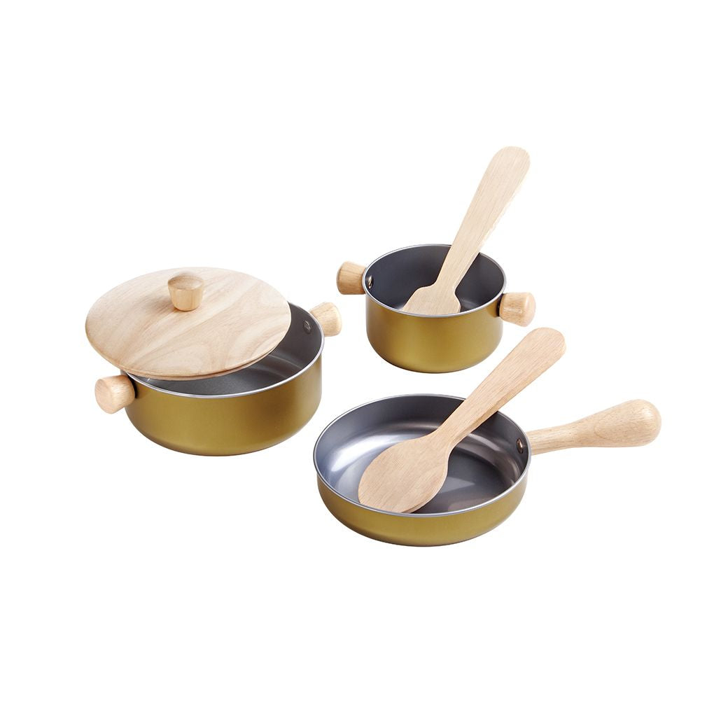 PlanToys Cooking Utensils Set wooden toy