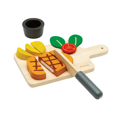 PlanToys Steak Set wooden toy