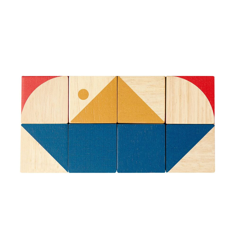 PlanToys Geo Pattern Cubes wooden toy