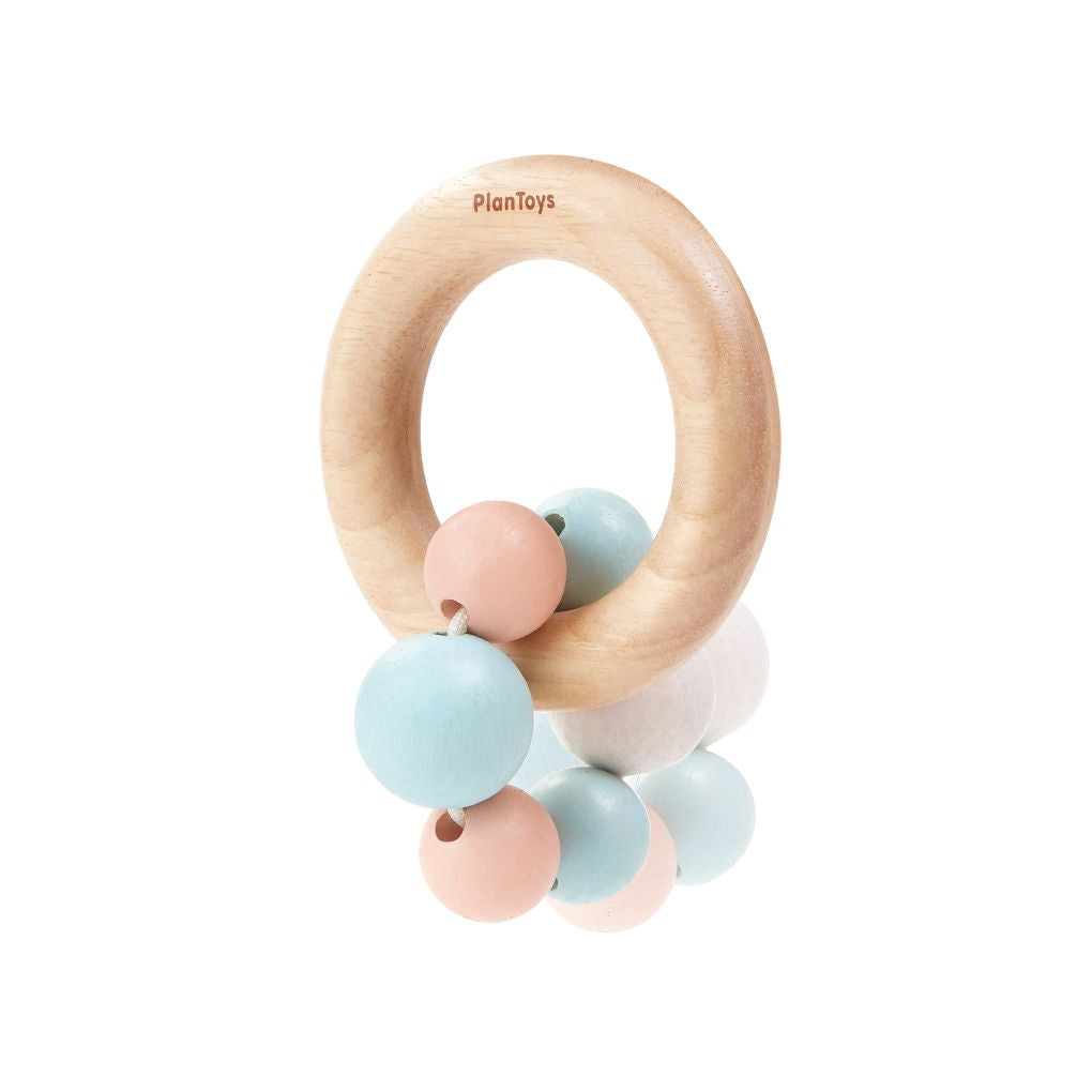 PlanToys pastel Beads Rattle wooden toy