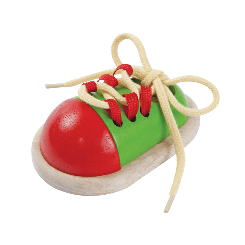 PlanToys Tie Up Shoe wooden toy