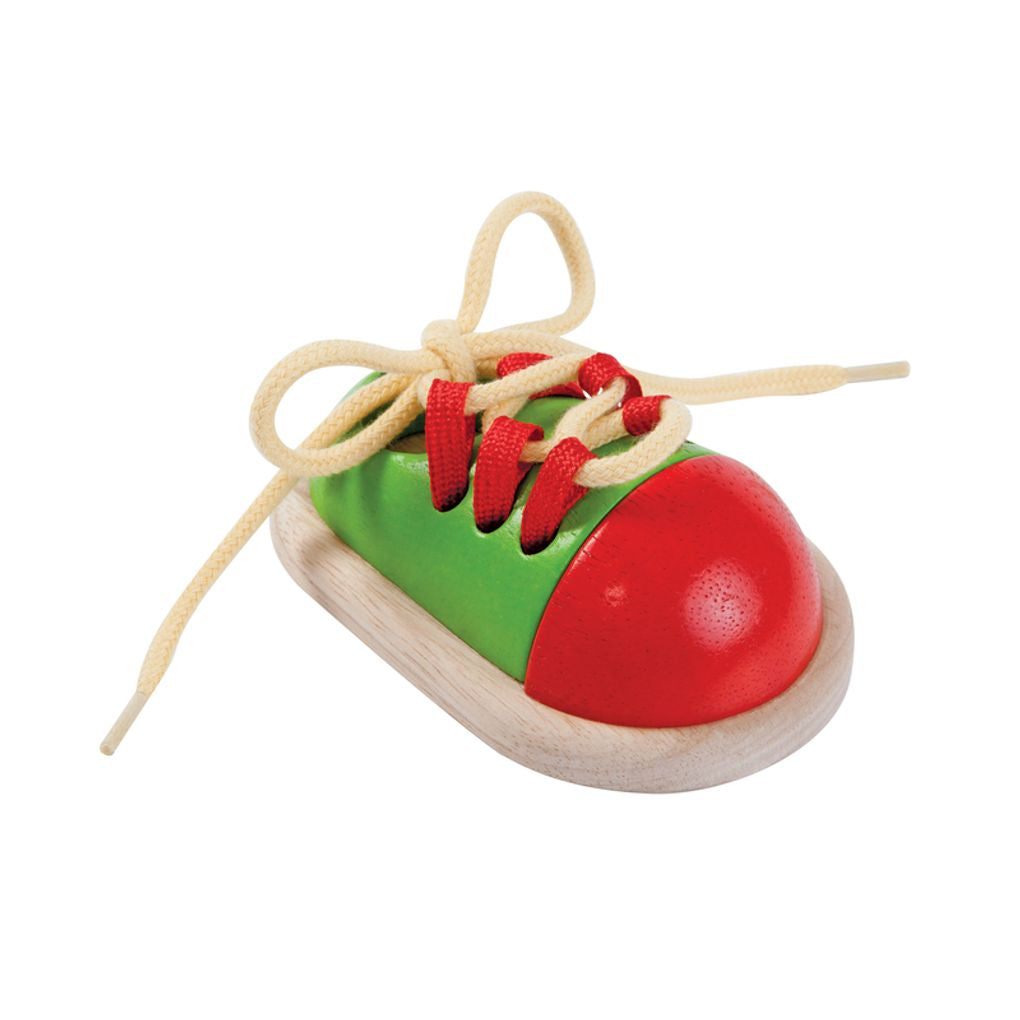 PlanToys Tie Up Shoe wooden toy