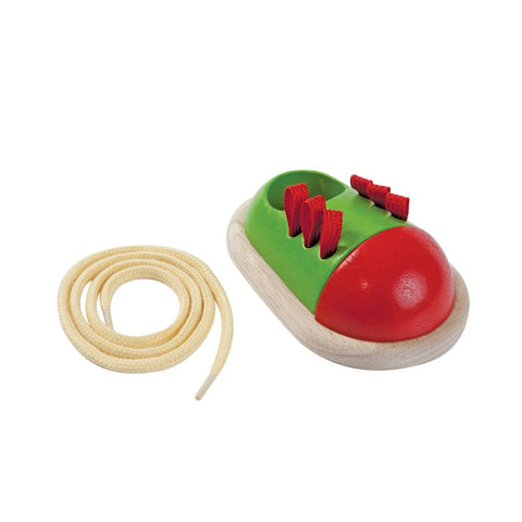 PlanToys Tie Up Shoe wooden toy