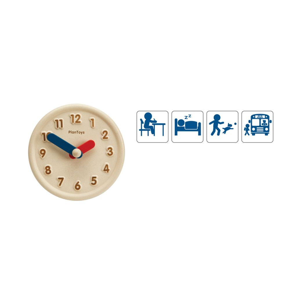PlanToys Activity Clock wooden toy