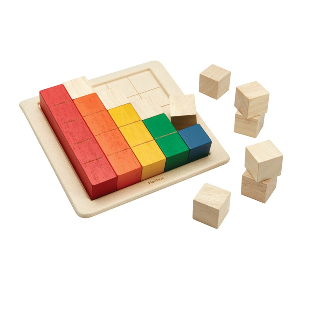 PlanToys Colored Counting Blocks - Unit Plus wooden toy
