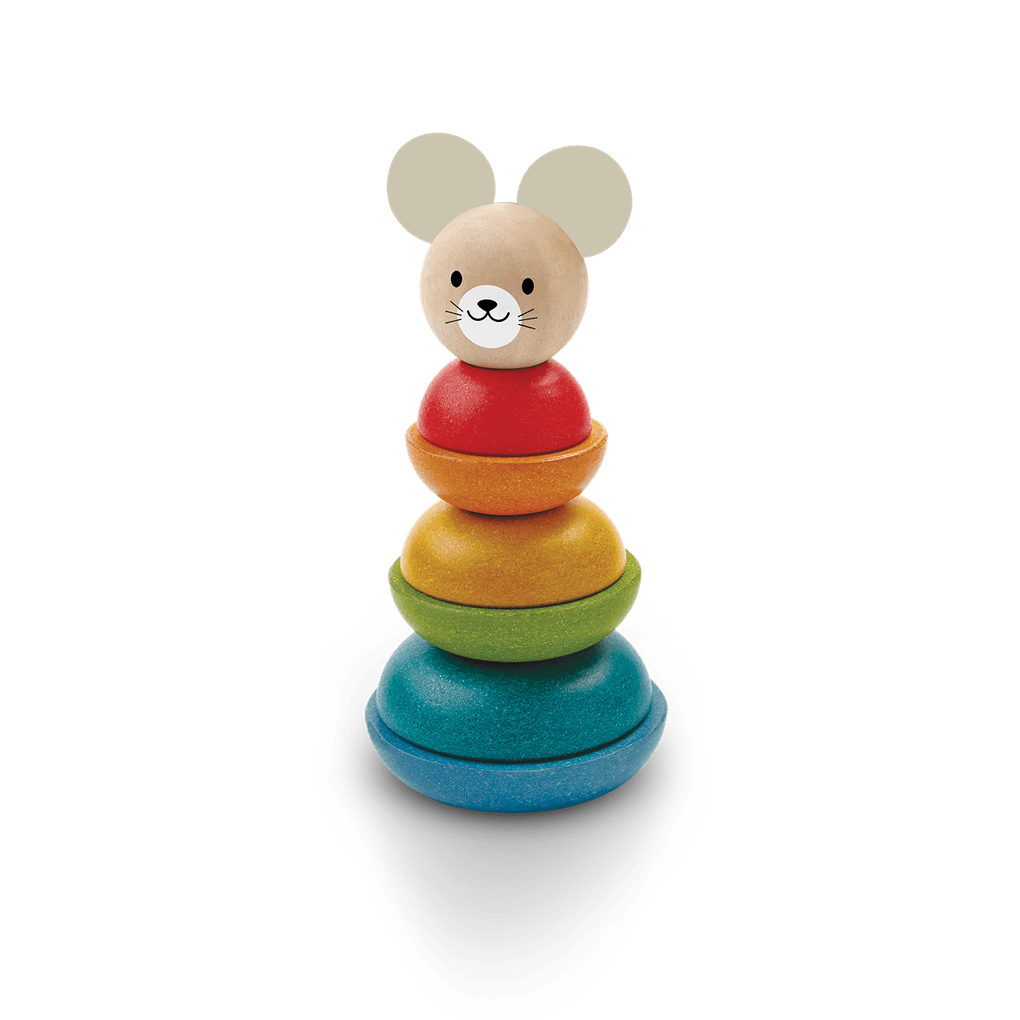 PlanToys Stacking Ring - Mouse wooden toy