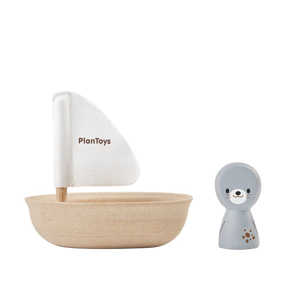 PlanToys Sailing Boat - Seal wooden toy