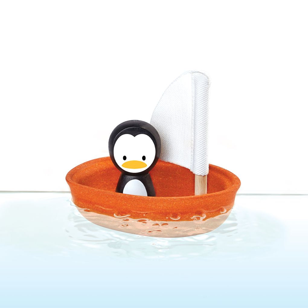PlanToys Sailing Boat - Penguin wooden toy