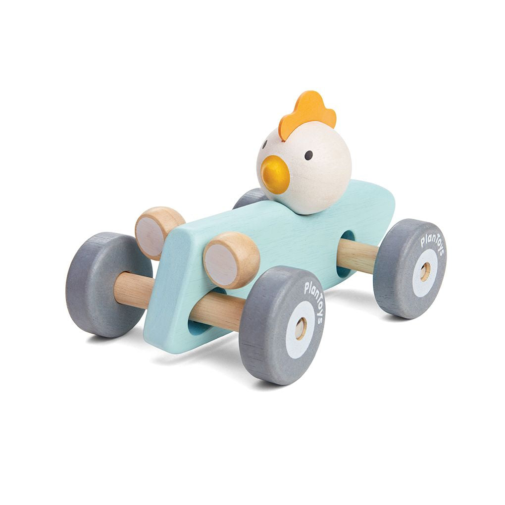 PlanToys Chicken Racing Car wooden toy