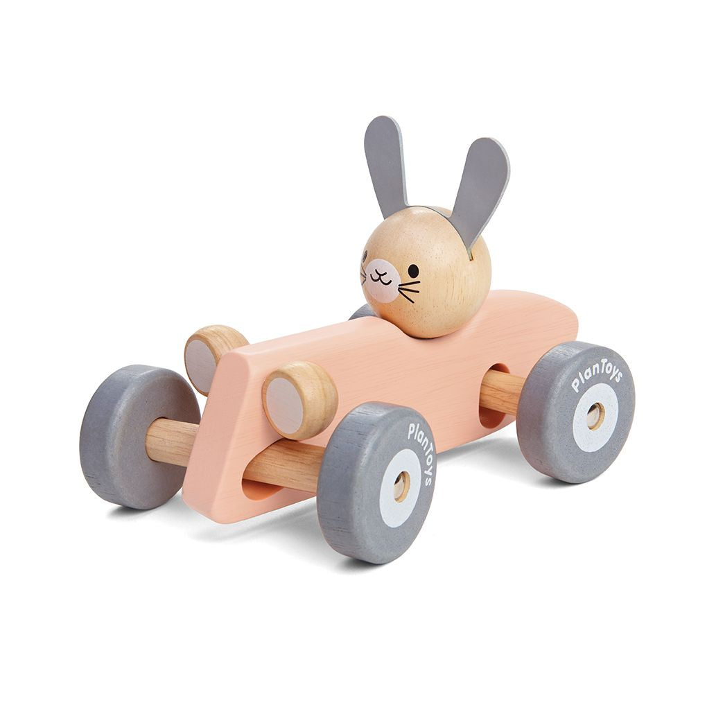 PlanToys Bunny Racing Car wooden toy