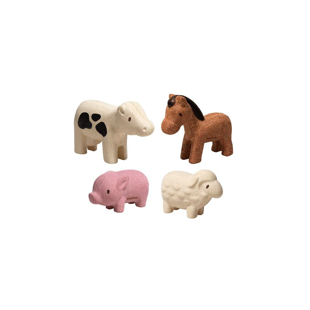 PlanToys Farm Animals Set wooden toy