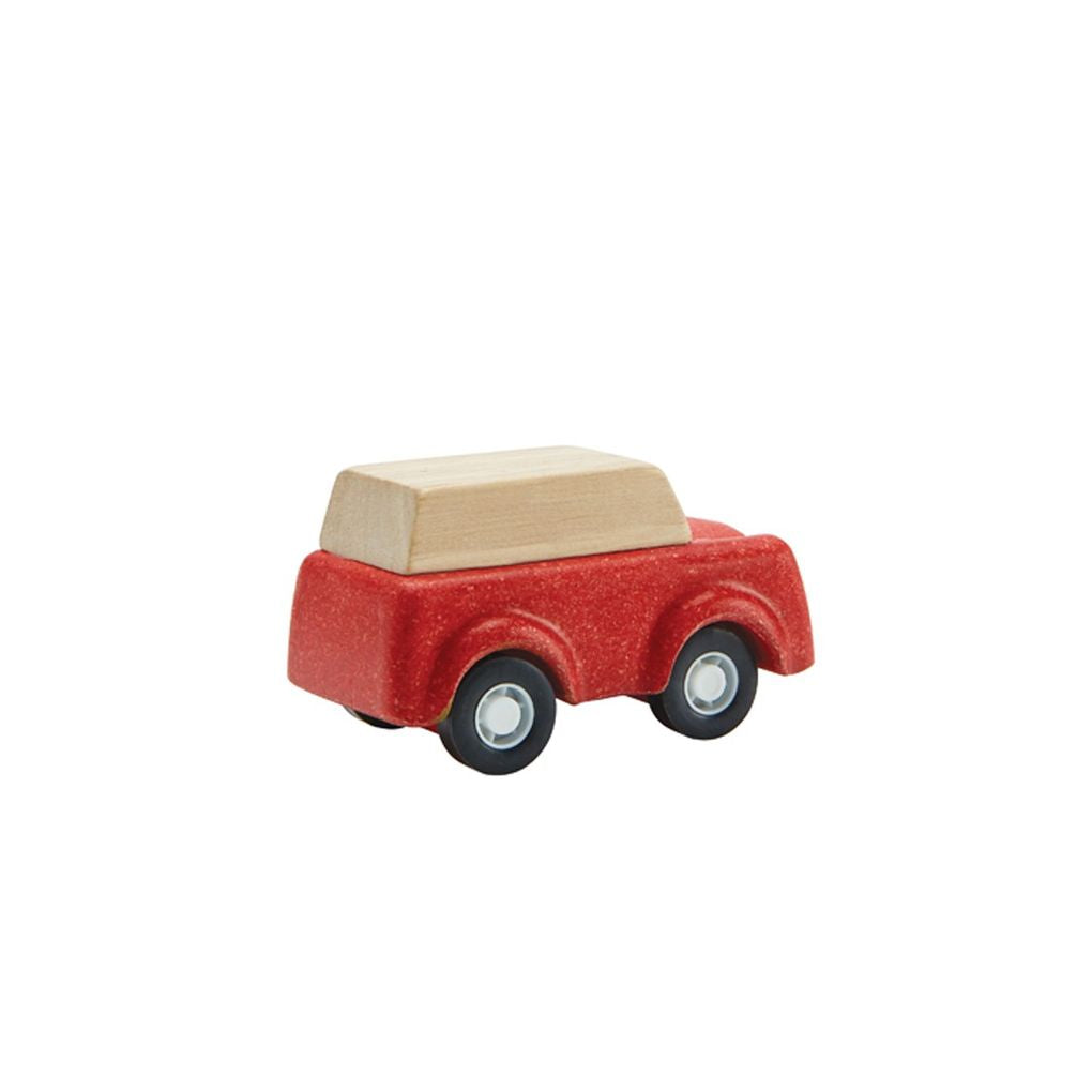 PlanToys red SUV wooden toy