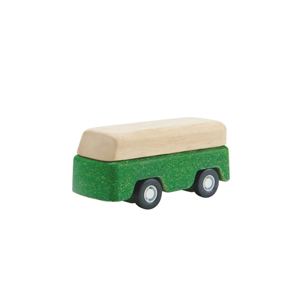 PlanToys green Bus wooden toy
