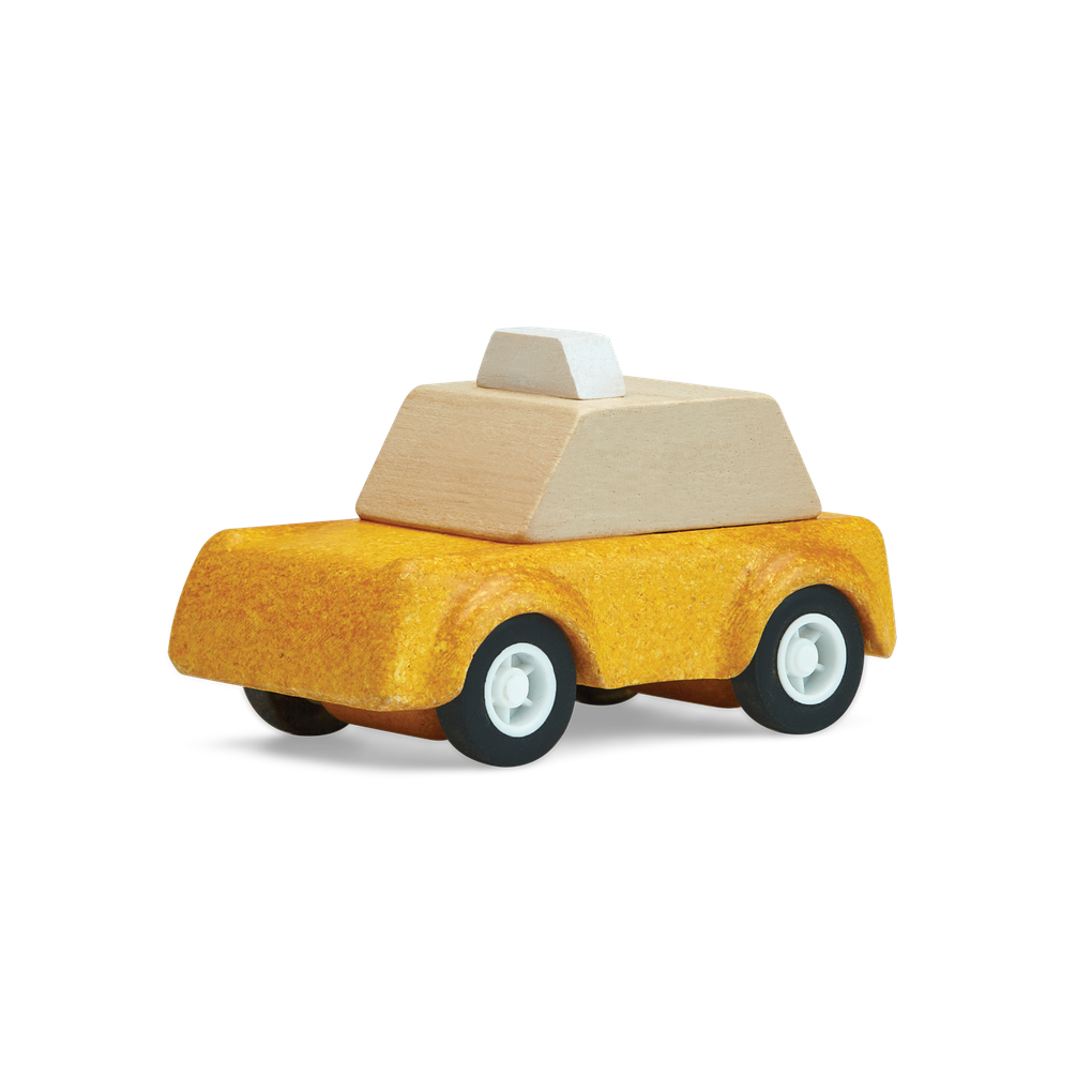 PlanToys Yellow Taxicab wooden toy