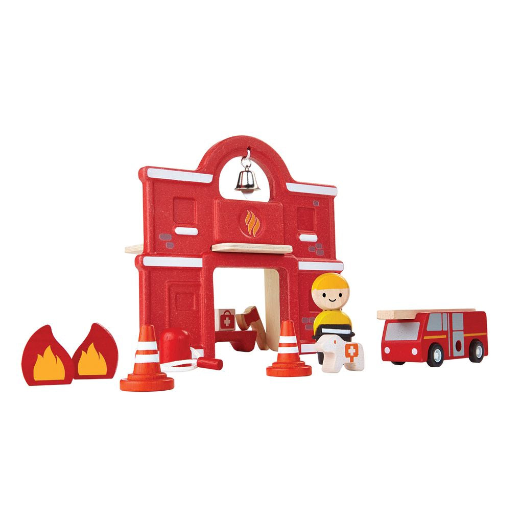 PlanToys Fire Station wooden toy