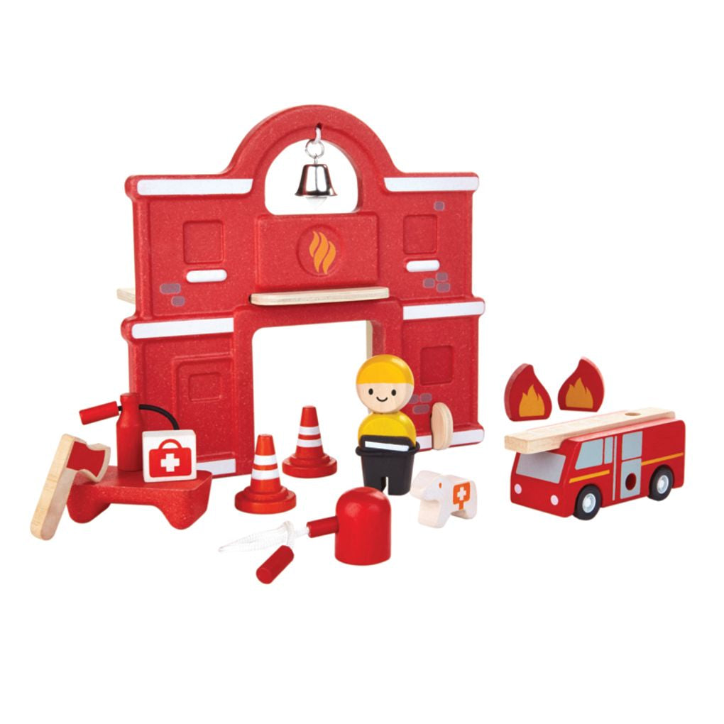 PlanToys Fire Station wooden toy